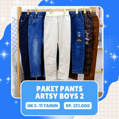 PAKET PANTS ARTSY BOYS 2 ( ISI 6 PCS )